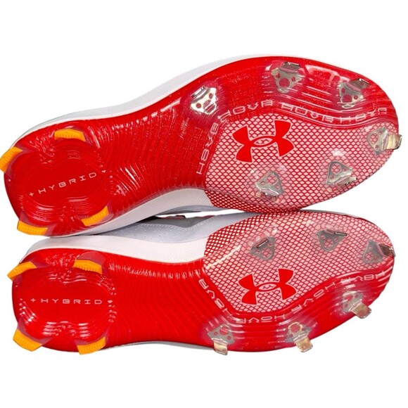 Under Armour Baseball Metal Cleats Mens Size 7.5 Red Harper 8 Elite New - Picture 7 of 8